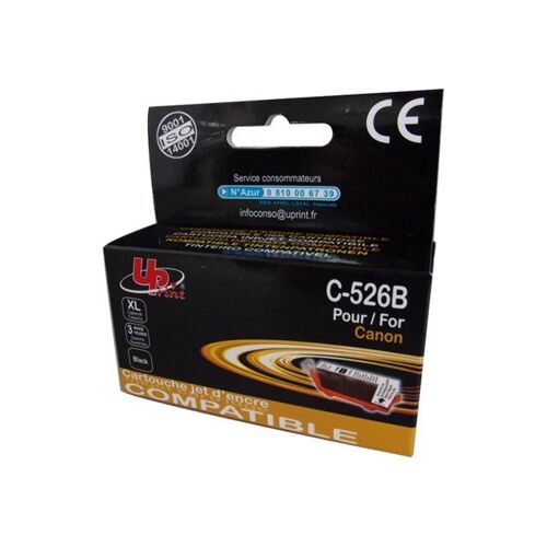 UPrint C-526B - 10 ml - taille XL - noir - compatible - cartouche d'encre (alternative pour : Canon CLI-526BK) - pour Canon PIXMA iP4950, iX6550, MG5350, MG6150, MG6250, MG8150, MG8250, MX715, MX885, MX895