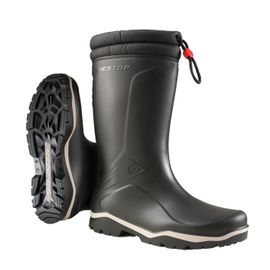 Dunlop Blizzard Fur Lined Wellies Bottes De Pluie Imperméable Homme Taille 41 Couleur Noir