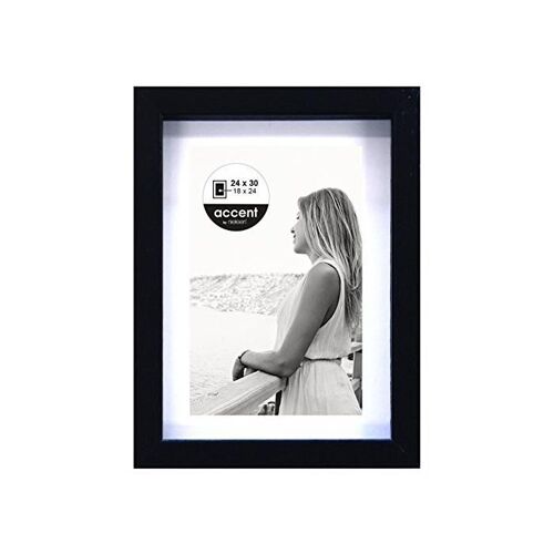 Nielsen Design Cadre Photo Aura 24x30 Bois + Passepartout Noir