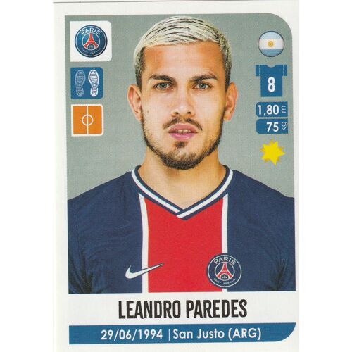 N° 415 - Stickers Image Vignette - Panini - Foot 2020 / 2021 - Leandro Paredes - Paris Saint Germain - Football Ligue 1