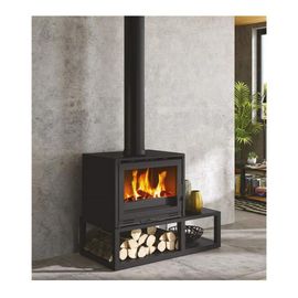 godin - poêle à bois 7kw noir - 411108anth