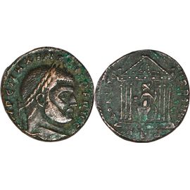 Rome - Follis - Maxence - 309 Ad - Temple Avec Rome Assise - Rome - Ric.210 - 22-035