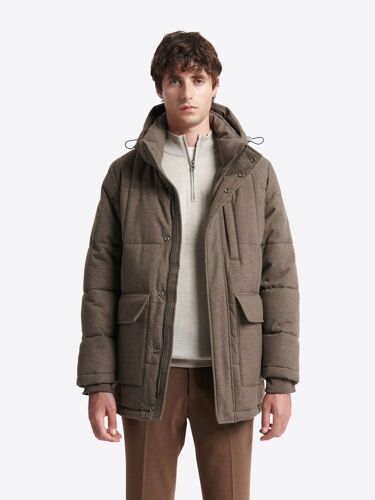 Parka À Col Montant Faux-Uni