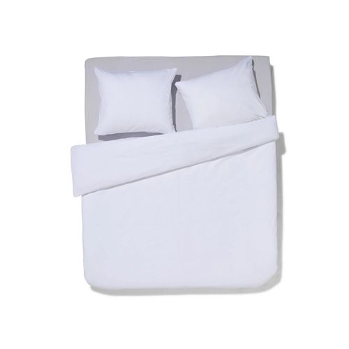Hema Housse De Couette En Coton Doux 240x200/220 Blanc (Blanc)