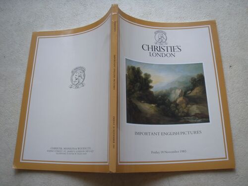 Christie's London. Important English Pictures. 18 November  1983