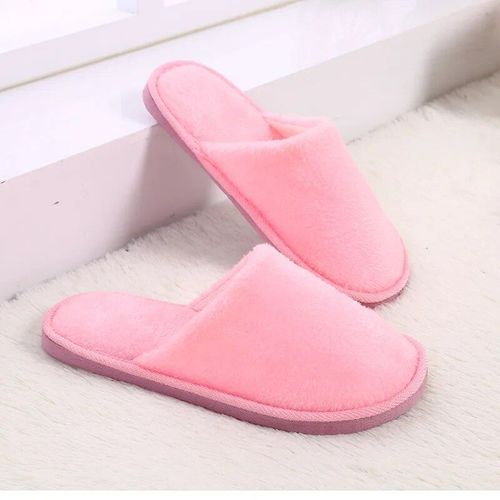 Chaussures Chaussons D'intérieur En Peluche Fourrure Pour Femmestongs Douces Solidespantoufles De Couple Légèreschaussures Chaudes Pour Chambre Coucherautomne Et Hiver