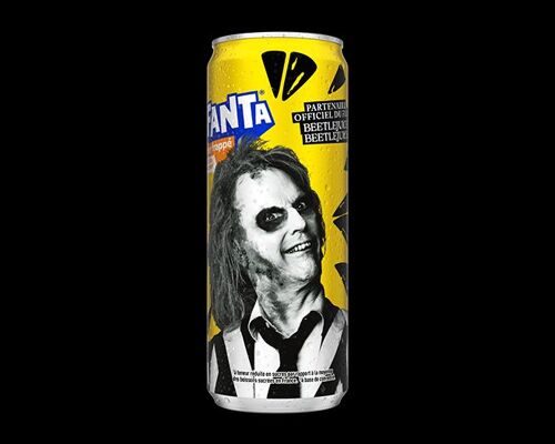 Beetlejuice Beetlejuice 2024 Canette De Soda Fanta 33cl Pleine Michael Keaton Collector Rare