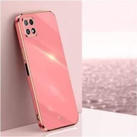 Coque Pour Samsung Galaxy A22 5g Etui, Ultra Fine Galvanise Silicone Tpu Housse Antichoc Anti-Rayures Coque Antichoc Bumper Case Cover Rouge