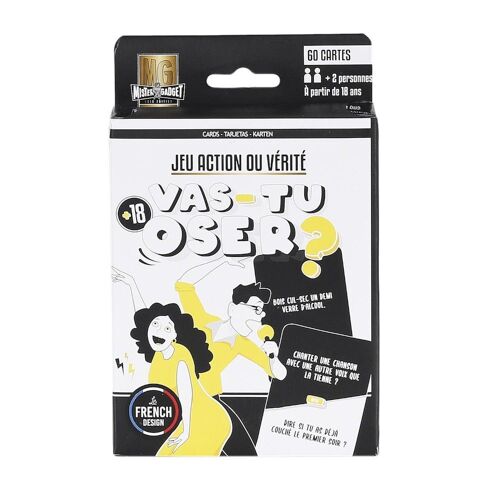 Jeu Action Ou Vérité 60 Cartes Adulte 5.5x8.5cm