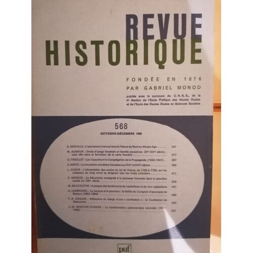 Revue Historique 568