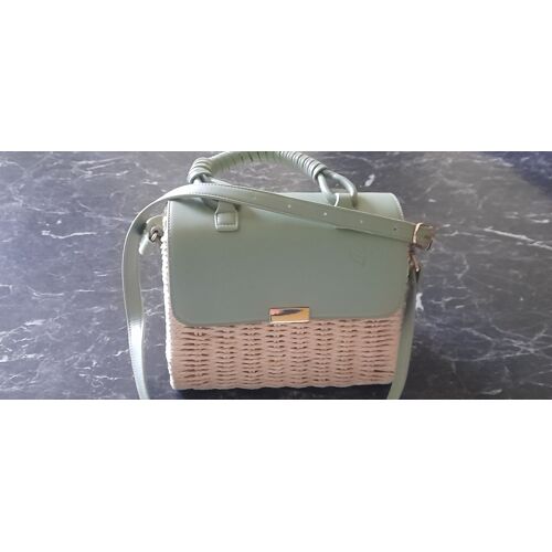 Sac a Main Kaporal Bleu Pale, Poignée et Bandoulière,Modèle Tille