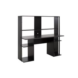 Bureau Gamer Standa - Avec Rangements Et Leds - Noir