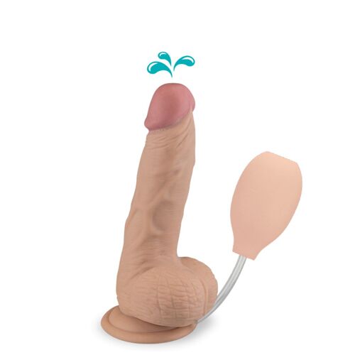 Gode Réaliste Éjaculateur Courbé À Ventouse