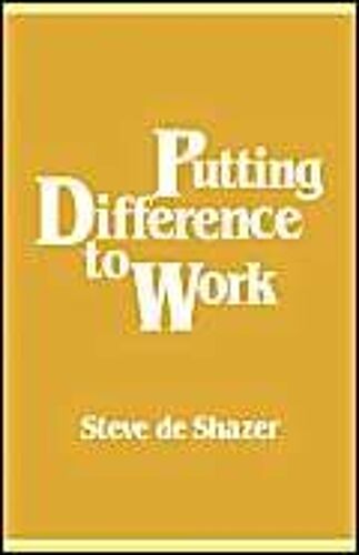 Putting Difference To Work