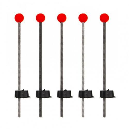5 Pièces De Canne À Pêche Portable À Boule Rouge, Pour L'Extérieur, L'Hiver, Sur Glace, Équipement, Outils