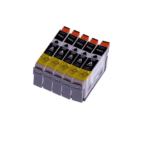 Merotoner - Epson T1811 T 1811 Noir - 5 x Compatible Cartouche Encre pour Epson Expression Home XP 30 XP 102 XP 202 XP 205 XP 302 XP 305 XP 402 XP 405