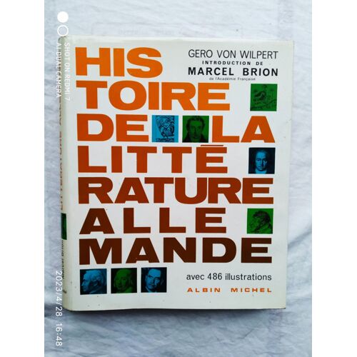 Géro Von Wilpert, Histoire De La Littérature Allemande, Albin Michel, 1968