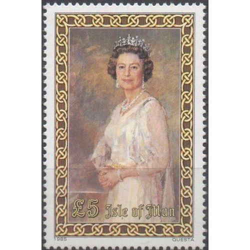 Ile De Man Timbre Elisabeth Ii 1985