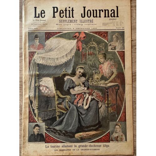 Le Petit Journal - La Tsarine Allaitant La Grande-Duchesse Olga  |  Numéro 264 Du 8 Décembre  1895