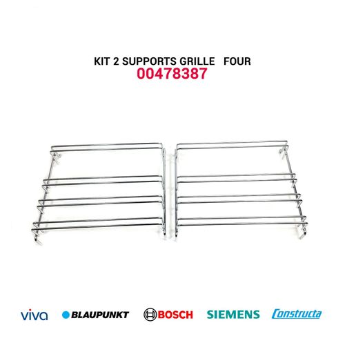 Kit 2 supports grille - 00478387 - Bosch Siemens Viva Blaupunkt Constructa