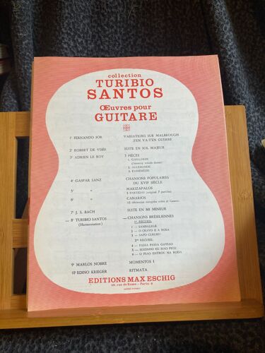 Turibio Santos Chansons Brésiliennes Recueil N°1 Partition Guitare Max Eschig