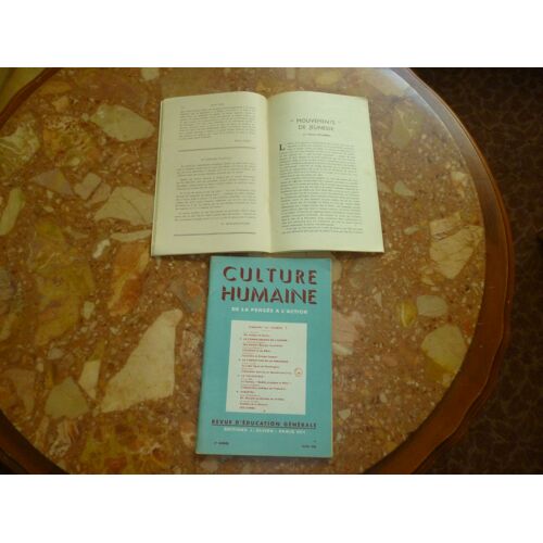 Culture Humaine: De La Pensée À L'action