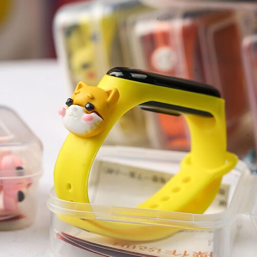 Montre De Sport De Dessin Animé Pour Enfants Led Montre Électronique D'étudiant Tactile Étanche À L'eau Avec Décoration De Figurejaune Avec Chien