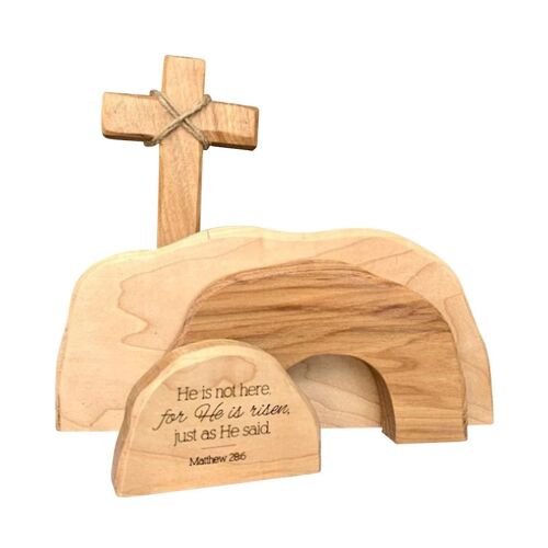 The Empty Tomb Easter Scene And,Wooden Decoration At The Easter