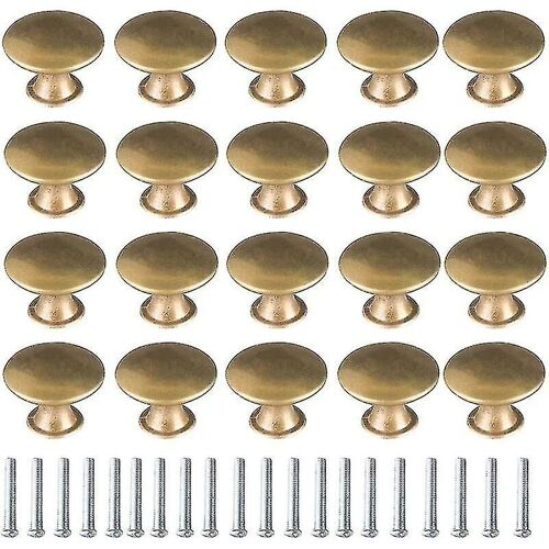 Bouton de porte en laiton 20 pièces Vintage en laiton tire boutons d'armoire tiroir boutons de porte poignée d'armoire Bouton d'armoire Vintage pour tiroir armoire armoire