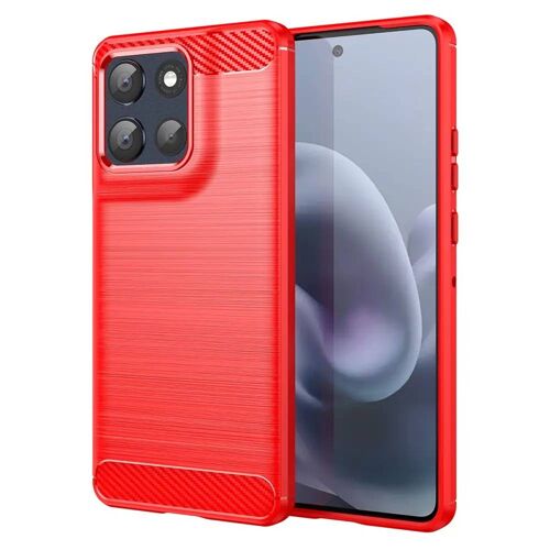 Coque pour Motorola Moto G86 / G86 Power 5G - housse etui silicone gel carbone + film ecran - ROUGE