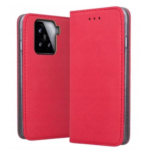 Housse pour Xiaomi 15 5G - etui coque pochette portefeuille + verre trempe - ROUGE MAGNET