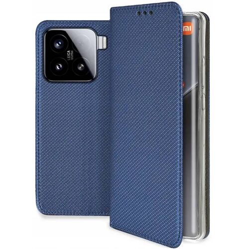 Housse pour Xiaomi 15 5G - etui coque pochette portefeuille + film ecran - BLEU MAGNET