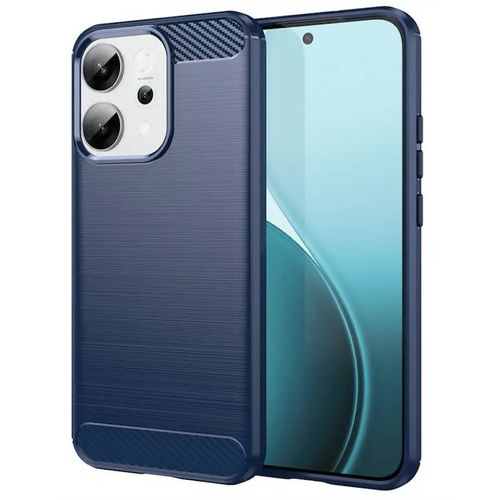 Coque Pour Oppo Reno 14 / 14 F / 14 Fs 5g - Housse Etui Silicone Gel Carbone + Verre Trempe - Bleu Fonce
