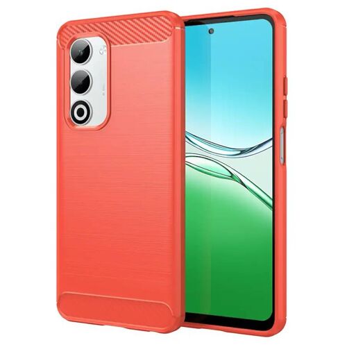 Coque pour Oppo A5 4G / 5G - housse etui silicone gel carbone + verre trempe - ROUGE