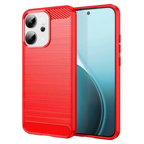 Coque Pour Oppo Reno 14 / 14 F / 14 Fs 5g - Housse Etui Silicone Gel Carbone + Film Ecran - Rouge