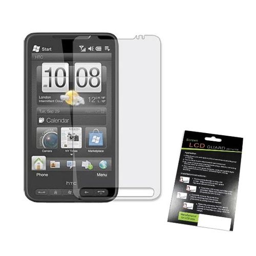Pour htc touch hd 2  t8585 : lot 3 films protection ecran transparent