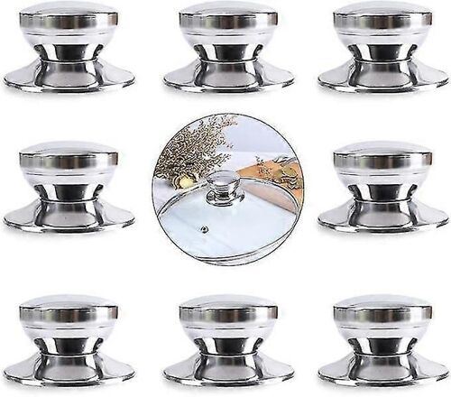 Stainless Steel Pot Lid Knob Handle, Pot Lid Knob Handle With Screws, Home Kitchen Cookware Replacement Parts(8 Pieces)
