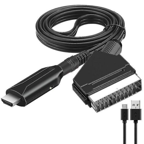 Scart To Hdmi Converter Audio Video Adapter pour Hdtv / dvd / set-top Box / ps3 / pal / ntsc