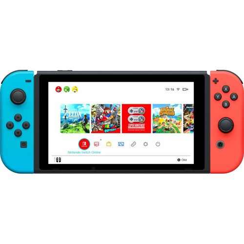 Console Nintendo Switch 2019 avec joy-con bleu néon et joy-con rouge néon - Nouvelle version