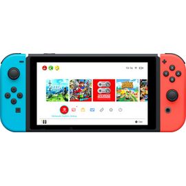 Console Nintendo Switch 2019 avec joy-con bleu néon et joy-con rouge néon - Nouvelle version