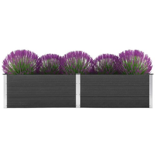 Vidaxl Lit Surélevé De Jardin 250x100x54 Cm Wpc Gris
