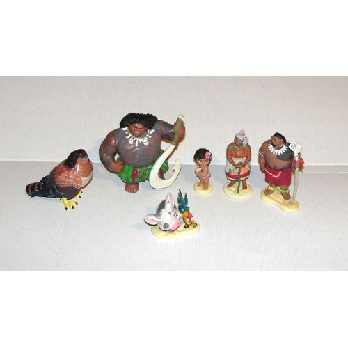Figurine Vaiana Disney Lot De 6 Personnages Differents