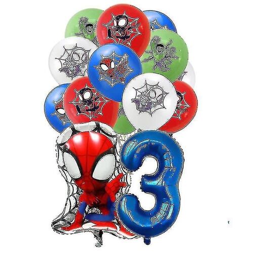 12pcs/set Spidey And His Amazing Friends Balloon Set Children Birthday Party Supplies Baby Shower Bo