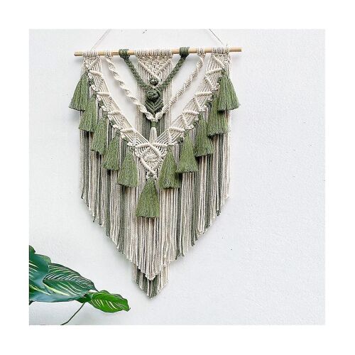 Hand-woven Color Macrame Wall Hanging Ornament Boho Craft Decoration Gorgeous Tapestry For Livingro