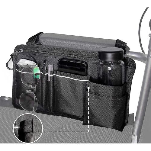 Wheelchair Bag With Pockets - Universal Waterproof Armrest Side Bag For Electric Wheelchair, Mobilit 