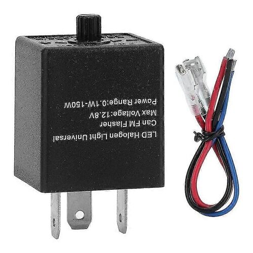 Led Flasher Relay, 12v 3-Pin Adjustable Led Flasher Relay Turn Signal Light Blinker For Automotive