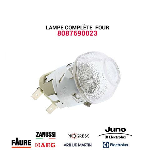 Lampe complète - 8087690023 - Four ELECTROLUX AEG Faure Zanussi Progress JUNO