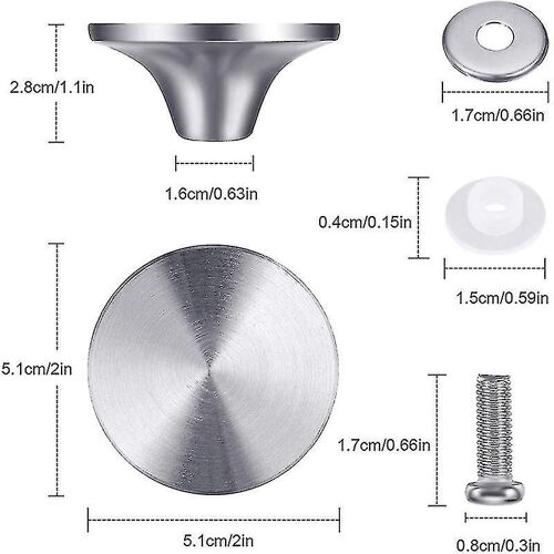 4 Sets Dutch Oven Knob Stainless Steel Replacement Knob Pot Lid Handle For Le Creuset, Aldi, Lodge
