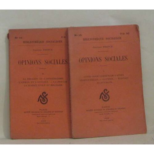 Opinions Sociales I Et Ii