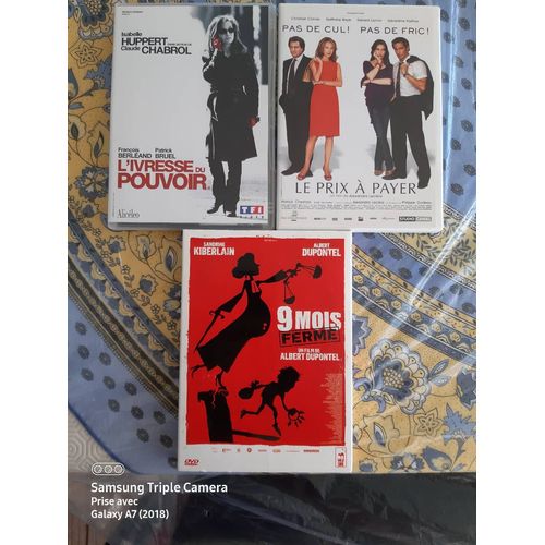 L'ivresse Du Pouvoir (Isabelle Huppert, F.Berleand, P. Bruel) Le Prix À Payer (Pas De Cul ! Pas De Fric ! (C. Clavier, N. Baye, G. Lanvin, G. Pailhas) 9 Mois Ferme (Sandrine Kiberlain, A. Dupontel)